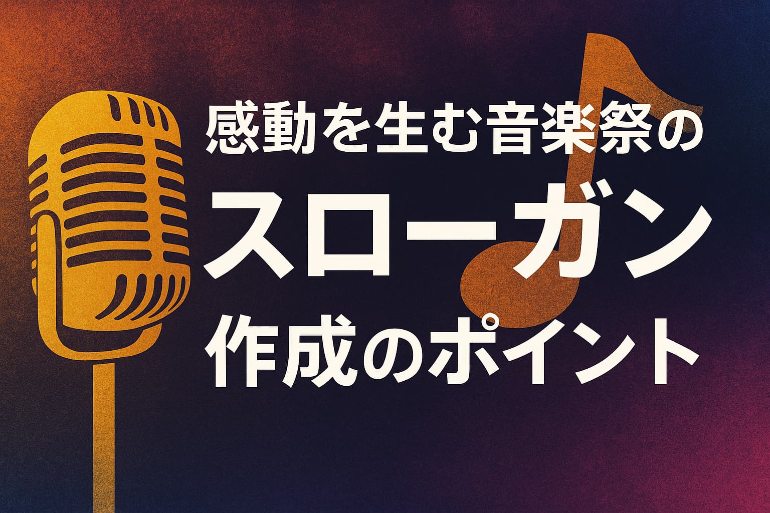 感動を生む音楽祭のスローガン作成のポイント