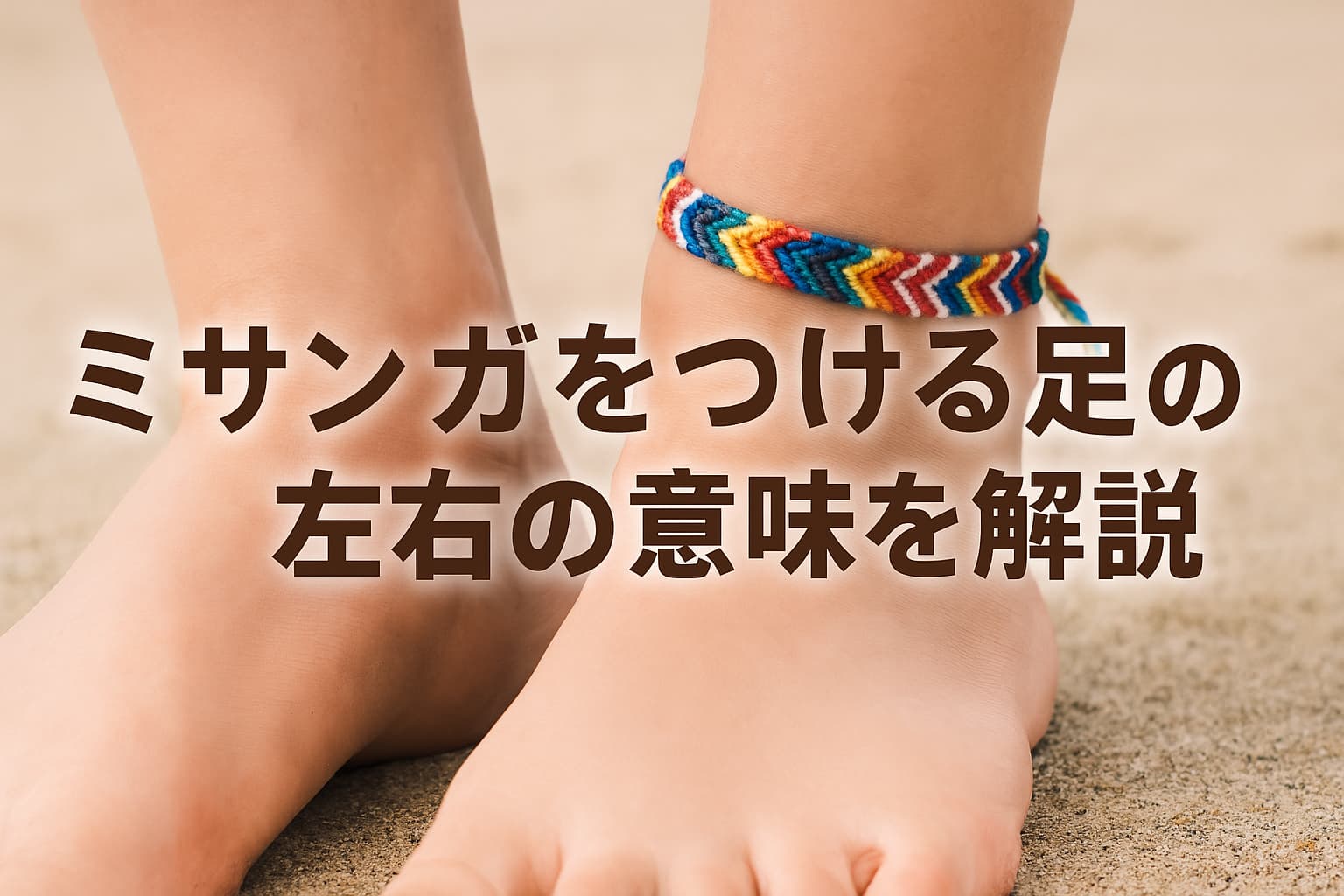 ミサンガをつける足の左右の意味を解説