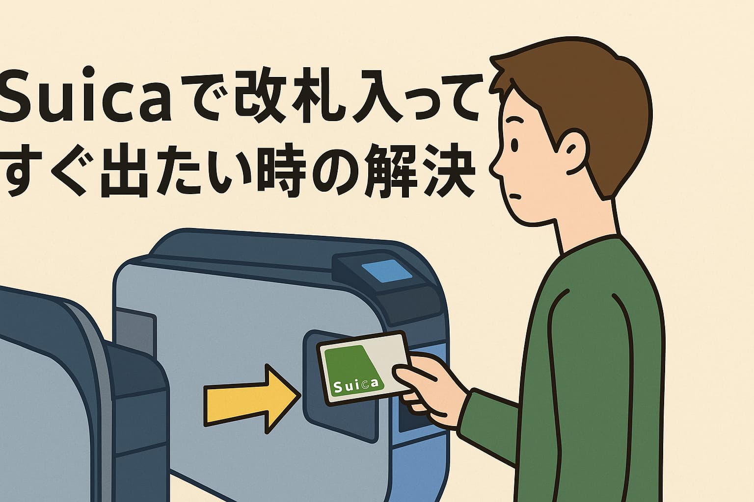 Suicaで改札入ってすぐ出たい時の解決法