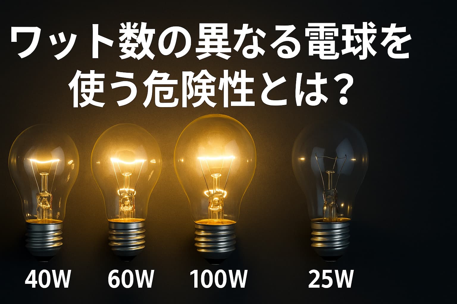 ワット数の異なる電球を使う危険性とは？