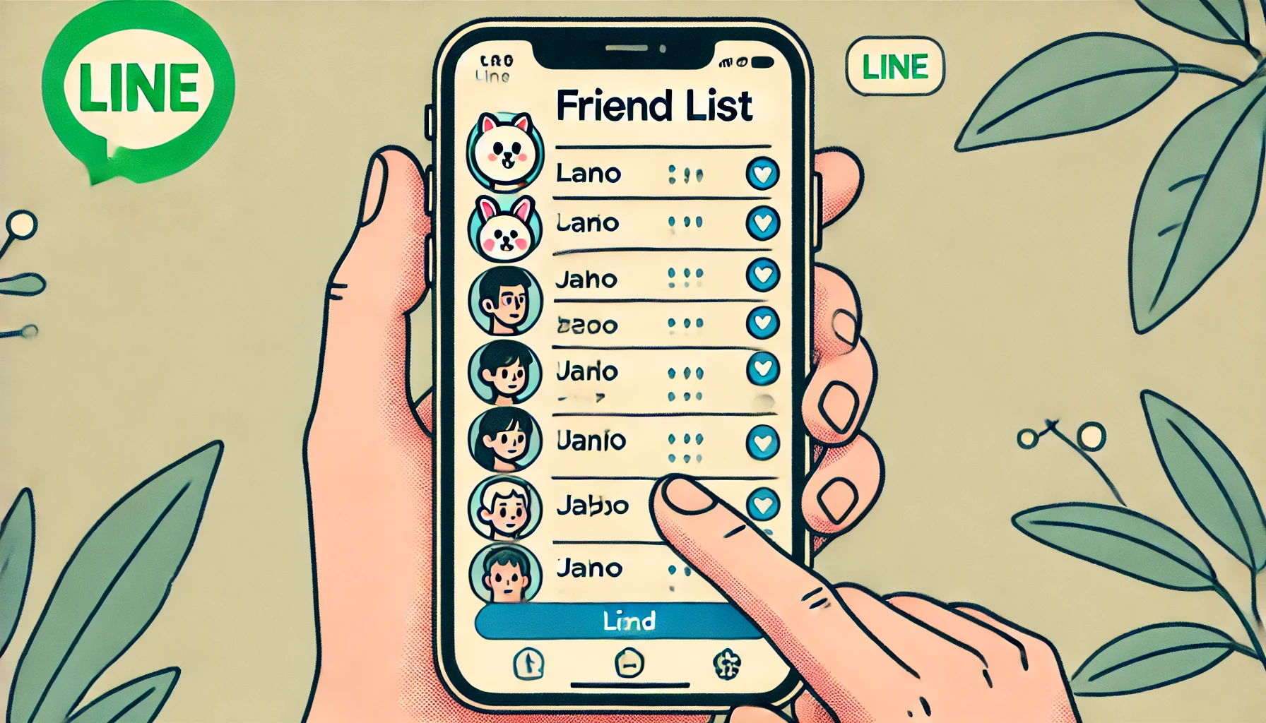 「LINEの友達リストはどういう仕組み？