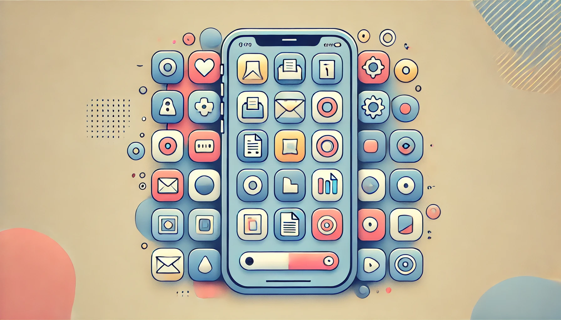 抽象的な印刷アプリのイメージ